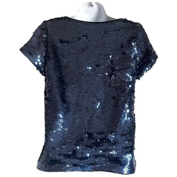 Leifsdottir Anthropologie blue sequin top - Size S - Picture 3 of 7